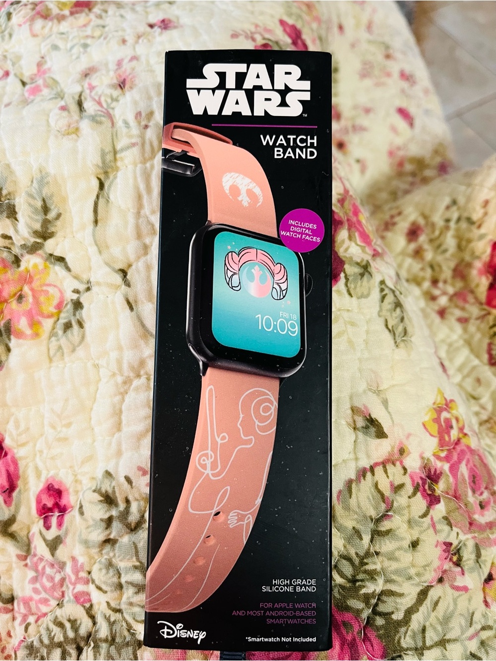 Star Wars Peach/Pink Silicone Watch Band with Printed Graphics